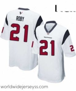 Finely crafted Houston Texans 21 Bradley Roby Game White Football Jersey