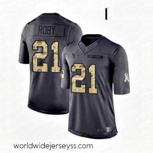 Marvelously styled Houston Texans 21 Bradley Roby Limited Black 2016 Salute to Service Football Jersey
