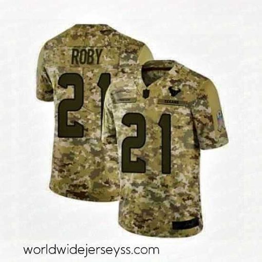 Superbly made Houston Texans 21 Bradley Roby Limited Camo 2018 Salute to Service Football Jersey