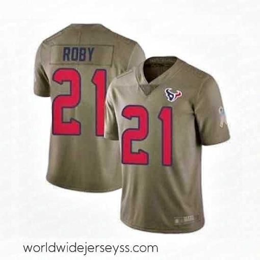 Exceptionally fashioned Houston Texans 21 Bradley Roby Limited Olive 2017 Salute to Service Football Jersey