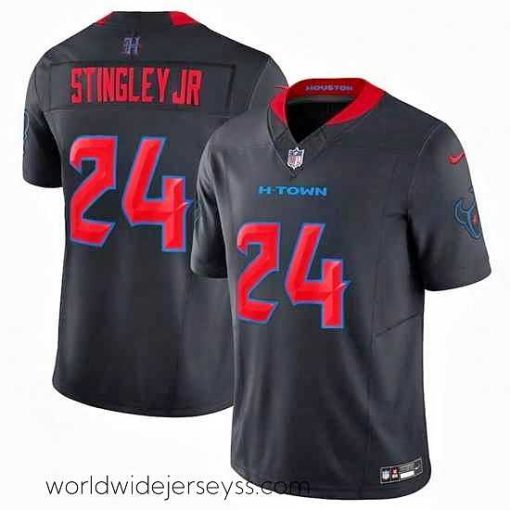 Finely crafted Houston Texans 24 Derek Stingley Jr  Navy 2024 2nd Alternate F.U.S.E Vapor Stitched Jersey
