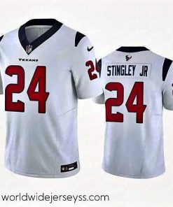 Superbly made Houston Texans 24 Derek Stingley Jr  White 2023 F.U.S.E Vapor Untouchable Stitched Football Jersey