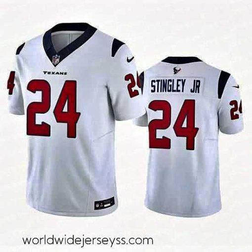 Superbly made Houston Texans 24 Derek Stingley Jr  White 2023 F.U.S.E Vapor Untouchable Stitched Football Jersey