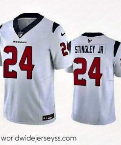 Marvelously styled Houston Texans 24 Derek Stingley Jr  White 2023 F.U.S.E Vapor Untouchable Stitched Football Jersey