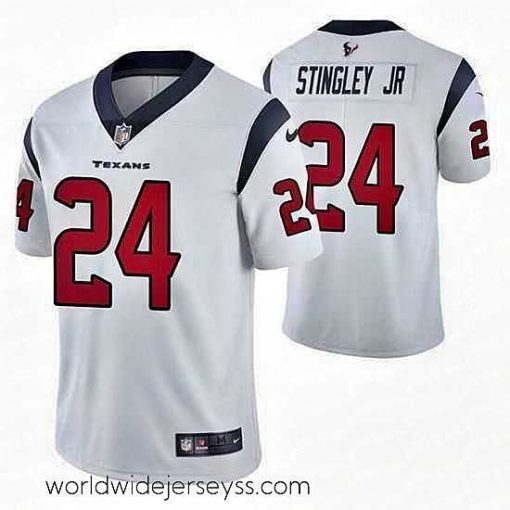 Superbly made Houston Texans 24 Derek Stingley Jr White Vapor Untouchable Limited Stitched jersey