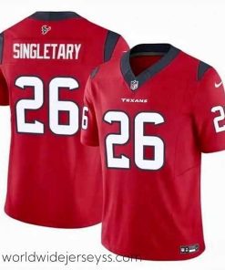 Exceptionally fashioned Houston Texans 26 Devin Singletary Red 2023 F.U.S.E Vapor Untouchable Stitched Football Jersey