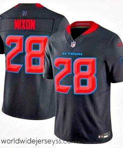 Exceptionally fashioned Houston Texans 28 Joe Mixon Navy 2024 2nd Alternate F.U.S.E Vapor Stitched Jersey