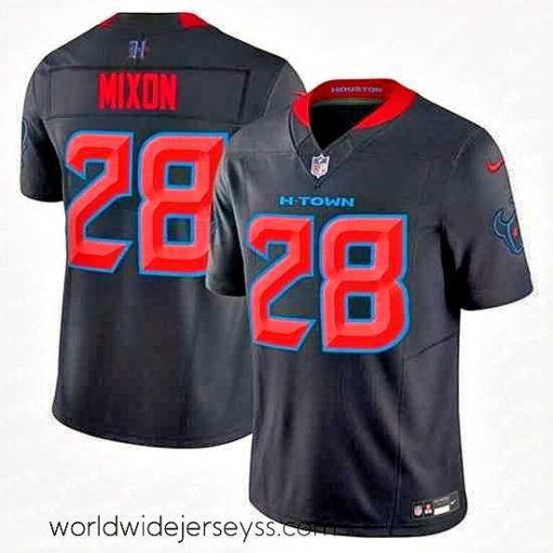 Exceptionally fashioned Houston Texans 28 Joe Mixon Navy 2024 2nd Alternate F.U.S.E Vapor Stitched Jersey