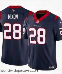 Marvelously styled Houston Texans 28 Joe Mixon Navy 2024 F.U.S.E Vapor Untouchable Stitched Football Jersey