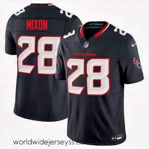 Superbly made Houston Texans 28 Joe Mixon Navy 2024 Vapor F.U.S.E  Limited Stitched Jersey