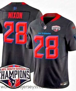 Superbly made Houston Texans 28 Joe Mixon Navy 2nd Alternate F.U.S.E  2024 AFC South Division Champions Vapor Limited Stitched Football Jersey