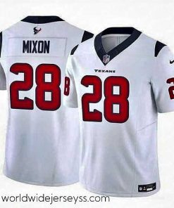 Finely crafted Houston Texans 28 Joe Mixon White 2024 F.U.S.E Vapor Untouchable Stitched Football Jersey