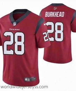 Marvelously styled Houston Texans 28 Rex Burkhead Red Vapor Untouchable Limited Stitched Jersey
