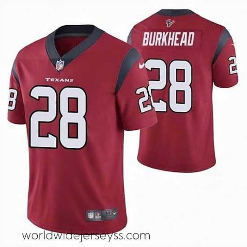 Marvelously styled Houston Texans 28 Rex Burkhead Red Vapor Untouchable Limited Stitched Jersey