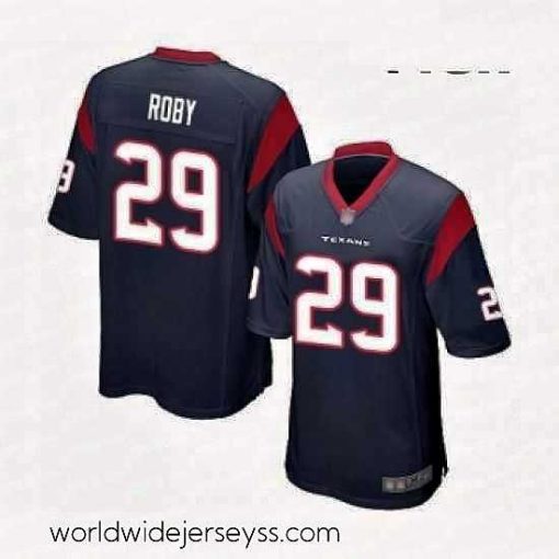Marvelously styled Houston Texans 29 Bradley Roby Game Navy Blue Team Color Football Jersey
