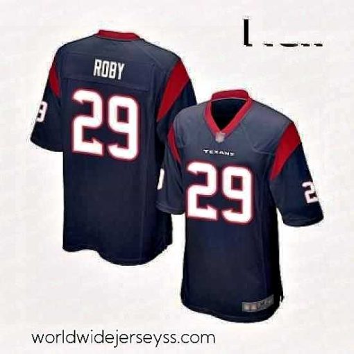 Superbly made Houston Texans 29 Bradley Roby Game Navy Blue Team Color Football Jersey