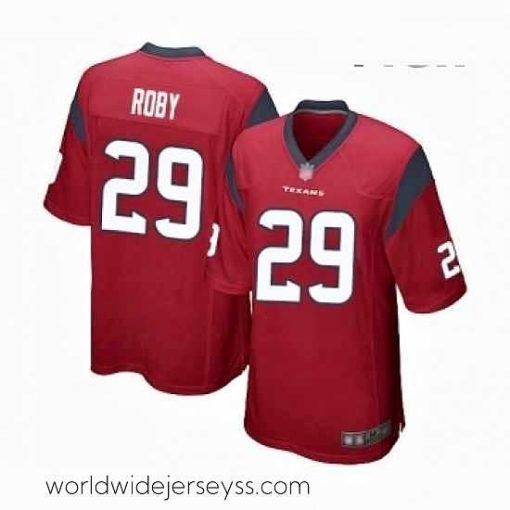 Finely crafted Houston Texans 29 Bradley Roby Game Red Alternate Football Jersey
