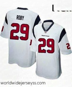 Finely crafted Houston Texans 29 Bradley Roby Game White Football Jersey