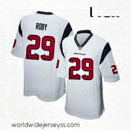 Finely crafted Houston Texans 29 Bradley Roby Game White Football Jersey