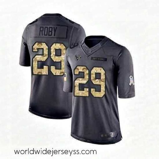 Exceptionally fashioned Houston Texans 29 Bradley Roby Limited Black 2016 Salute to Service Football Jersey