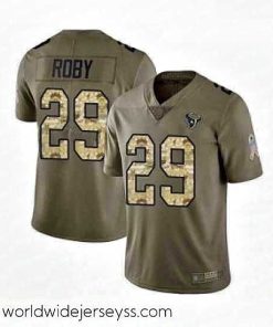 Exquisitely designed Houston Texans 29 Bradley Roby Limited Olive Camo 2017 Salute to Service Football Jersey