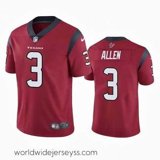 Superbly made Houston Texans 3 Kyle Allen Red Vapor Untouchable Limited Stitched Jersey
