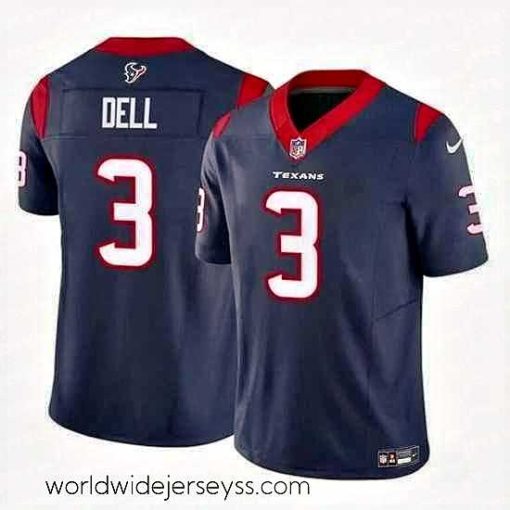Finely crafted Houston Texans 3 Tank Dell Navy 2023 F.U.S.E Vapor Untouchable Stitched Football Jersey