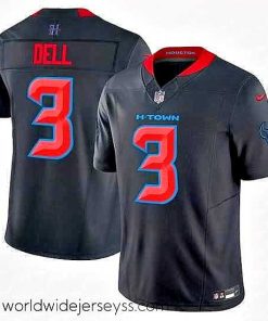Marvelously styled Houston Texans 3 Tank Dell Navy 2024 2nd Alternate F.U.S.E Vapor Stitched Jersey
