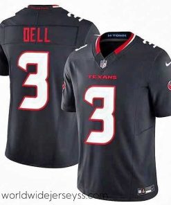 Superbly made Houston Texans 3 Tank Dell Navy 2024 Vapor F.U.S.E  Limited Stitched Jersey