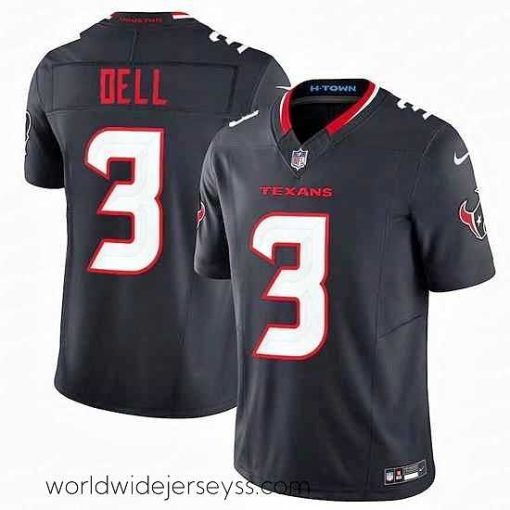 Superbly made Houston Texans 3 Tank Dell Navy 2024 Vapor F.U.S.E  Limited Stitched Jersey