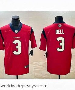 Exquisitely designed Houston Texans 3 Tank Dell Red Vapor Untouchable Stitched Football Jersey
