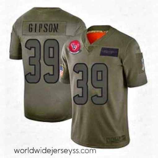 Exceptionally fashioned Houston Texans 39 Tashaun Gipson Limited Camo 2019 Salute to Service Football Jersey
