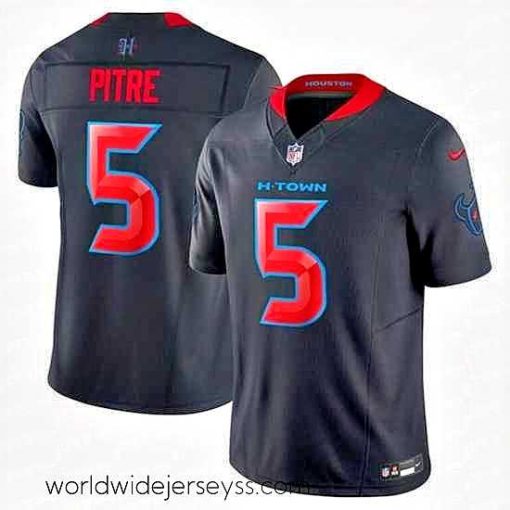 Superbly made Houston Texans 5 Jalen Pitre Navy 2024 2nd Alternate F.U.S.E Vapor Stitched Jersey