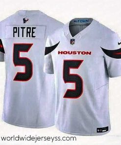 Superbly made Houston Texans 5 Jalen Pitre White 2024 Vapor F.U.S.E  Limited Stitched Jersey