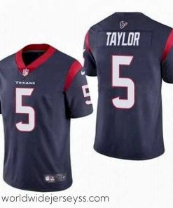 Exquisitely designed Houston Texans 5 Tyrod Taylor Navy Vapor Untouchable Limited Stitched Jersey