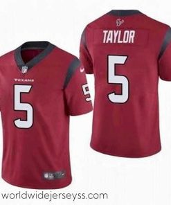 Superbly made Houston Texans 5 Tyrod Taylor Red Vapor Untouchable Limited Stitched Jersey