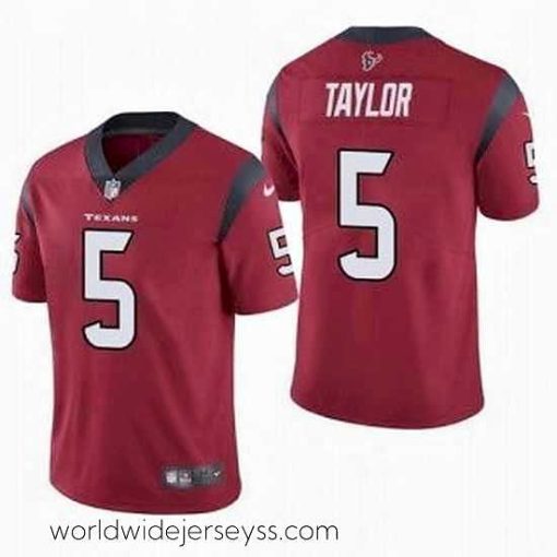 Superbly made Houston Texans 5 Tyrod Taylor Red Vapor Untouchable Limited Stitched Jersey