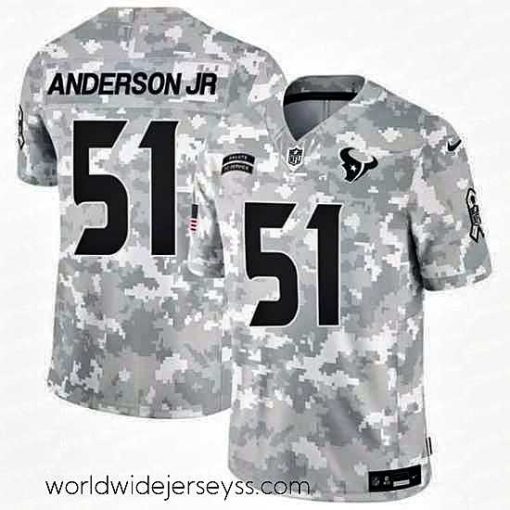 Finely crafted Houston Texans 51 Will Anderson Jr 2024 F.U.S.E Arctic Camo Salute To Service Limited Stitched Football Jersey