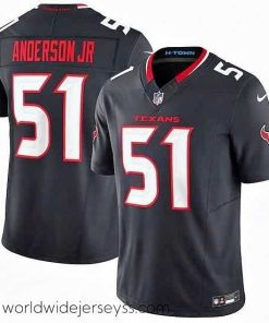 Exceptionally fashioned Houston Texans 51 Will Anderson Jr  Navy 2024 Vapor F.U.S.E  Limited Stitched Jersey