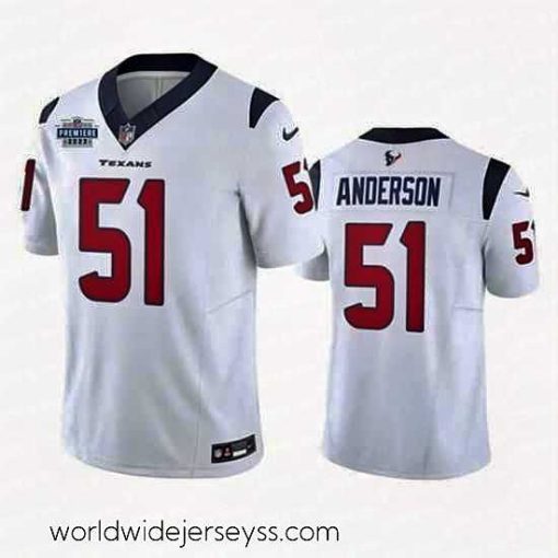 Marvelously styled Houston Texans 51 Will Anderson Jr  White 2023 F.U.S.E  With Prem1ere Patch Vapor Untouchable Limited Stitched Football Jersey