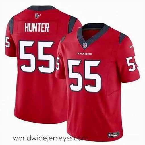 Exquisitely designed Houston Texans 55 Danielle Hunter Red 2024 F.U.S.E Vapor Untouchable Stitched Football Jersey