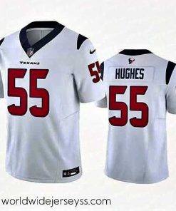 Exceptionally fashioned Houston Texans 55 Jerry Hughes White 2023 F.U.S.E Vapor Untouchable Stitched Football Jersey
