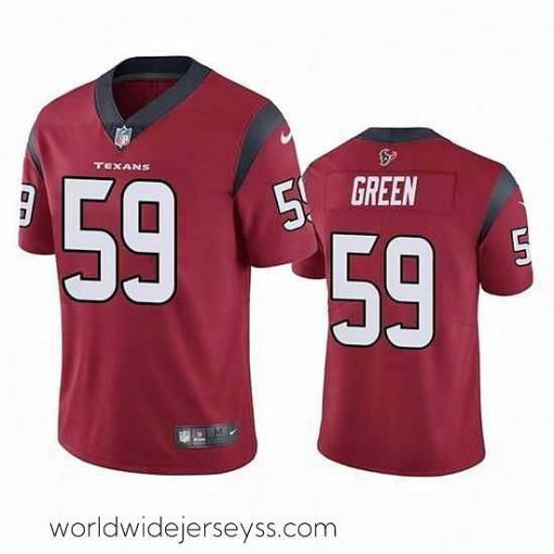 Marvelously styled Houston Texans 59 Kenyon Green Red Vapor Untouchable Limited Stitched Jersey
