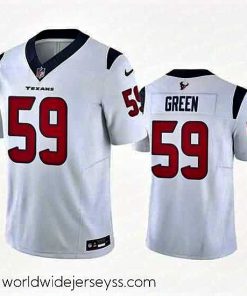 Exquisitely designed Houston Texans 59 Kenyon Green White 2023 F.U.S.E Vapor Untouchable Stitched Football Jersey