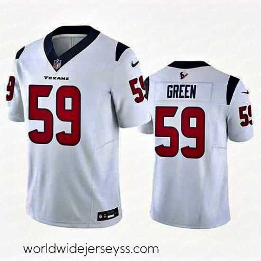 Exquisitely designed Houston Texans 59 Kenyon Green White 2023 F.U.S.E Vapor Untouchable Stitched Football Jersey