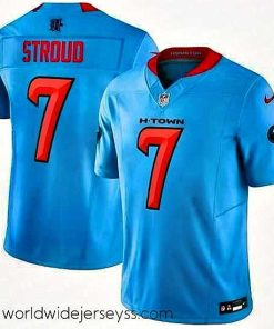 Finely crafted Houston Texans 7 C J  Stroud Blue 2024 Vapor F.U.S.E  Limited Stitched Jersey