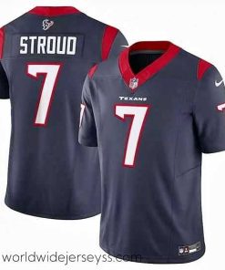 Superbly made Houston Texans 7 C J  Stroud Navy 2023 F.U.S.E Vapor Untouchable Stitched Football Jersey
