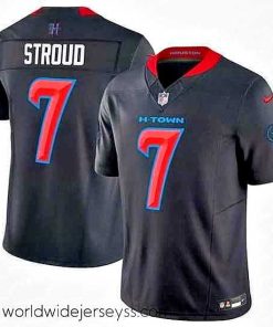 Superbly made Houston Texans 7 C J  Stroud Navy 2024 2nd Alternate F.U.S.E Vapor Stitched Jersey