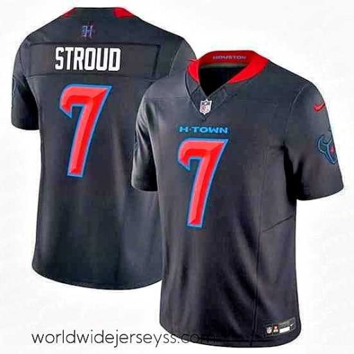 Superbly made Houston Texans 7 C J  Stroud Navy 2024 2nd Alternate F.U.S.E Vapor Stitched Jersey