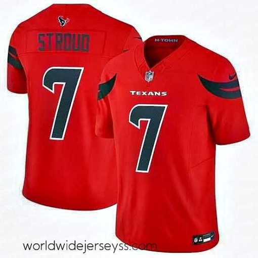 Exquisitely designed Houston Texans 7 C J  Stroud Red 2024 Alternate F.U.S.E Vapor Stitched Jersey